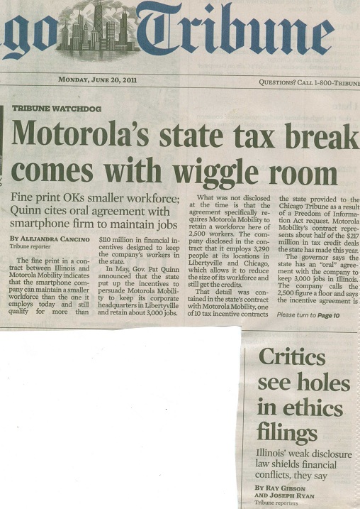 Tax Breaks & Ethic Filings – Both Opaque